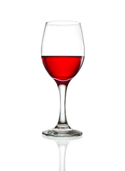 Rotweinglas isoliert — Stockfoto