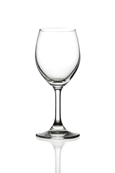 Vuoto bicchiere di vino isolato — Foto Stock