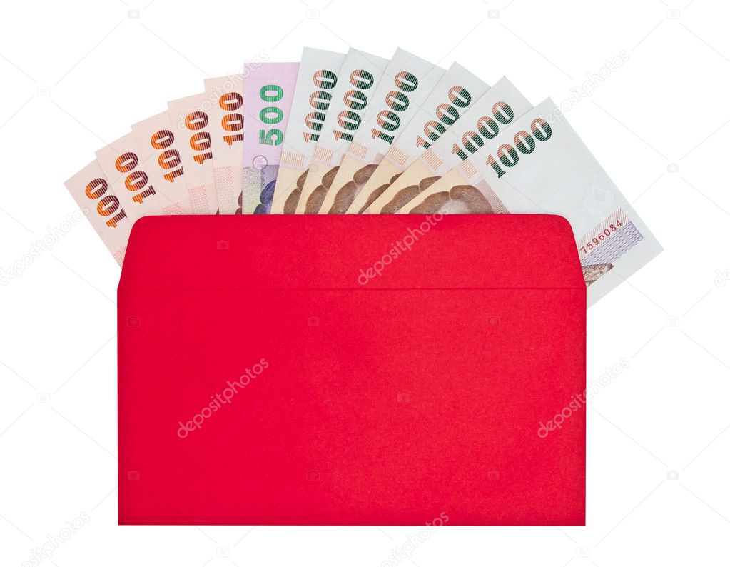 Money in red envelope for give to on chinese new year wit
