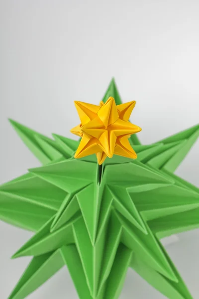 Origami - a Christmas tree — Stock Photo, Image