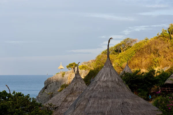 Stock image Small hut on the hill at view point