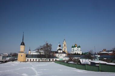 Russia. Panorama of the Kolomna Kremlin and the New Golutvin monastery. clipart