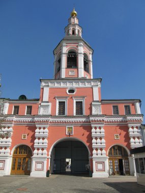 Russia, Moscow. Danilov monastery. Temple Gate. clipart