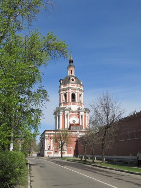 Rusya, Moskova. kapı donskoy manastır kilisesi.