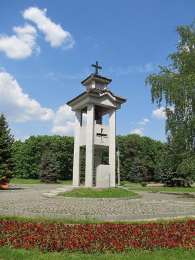 Moskova, poklonnaya hill park. Büyük Vatanseverlik Savaşı içinde düştü İspanyollar, anıt