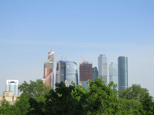 Rusko, Moskva. Moskva mrakodrapy. město krajina. — Stock fotografie