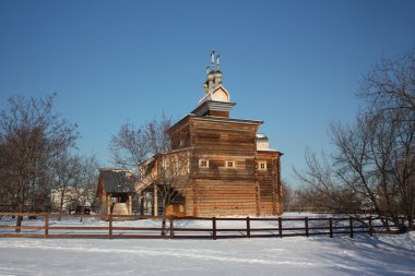 Rusya, Moskova. manor kolomenskoe ahşap kilisede.