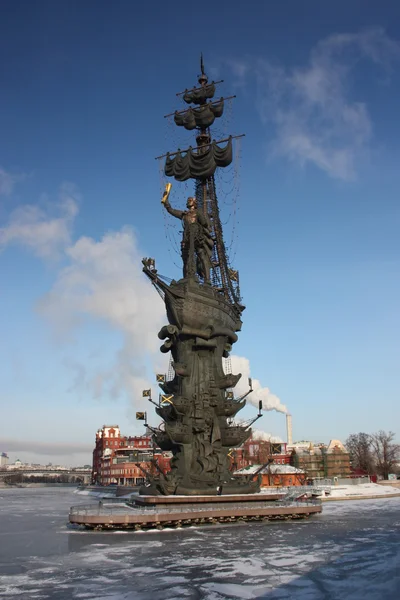 stock image Monument to Peter the Great in Moscow.