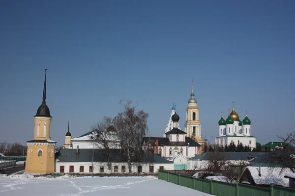 Moskevská oblast. Panorama kolomna Kreml a nový klášter golutvin. — Stock fotografie