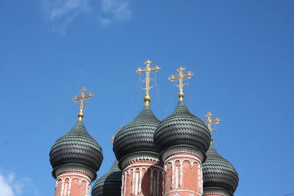 Moscow. Highly Petrovsky Monastery. Domes. — Stock Photo, Image