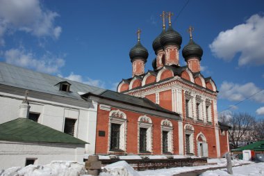 Moscow. Highly Petrovsky Monastery. The temple in honor of Our Lady Mother Bogoliubsk. clipart