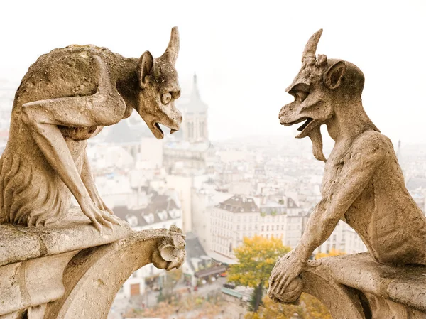 Paris Notre Dame cathedra demons — Stock Photo, Image