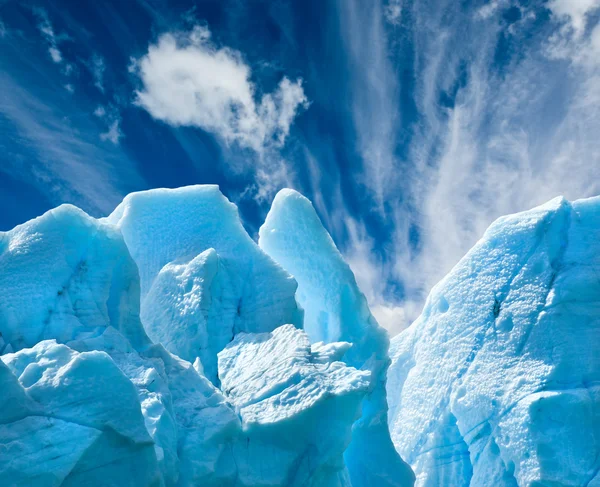 Perito moreno gletscher, patagonia, Argentinië. kopie ruimte. — Stockfoto