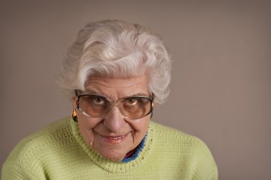Senior lady portrait. clipart
