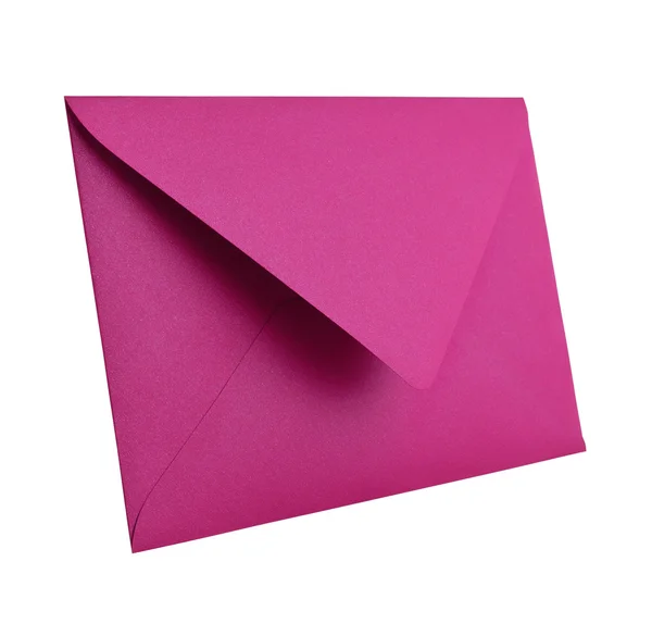 Purple envelope isolated on white. — Stock Photo, Image