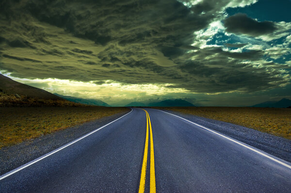 Одинокая дорога в Патагонии. Аргентина
.