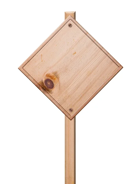 Wood sign isolated, — Stock Photo, Image