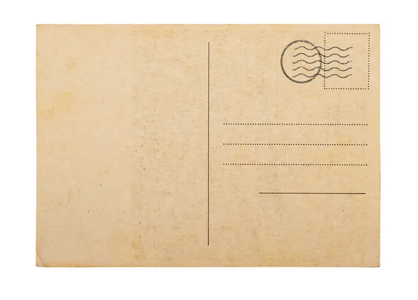 Antiguo blanco tarjeta postal fondo blanco Imagen de archivo