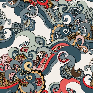 soyut çiçek vektör seamless modeli