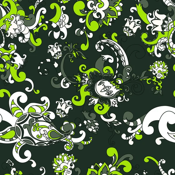Abstract floral vector naadloze patroon — Stockvector