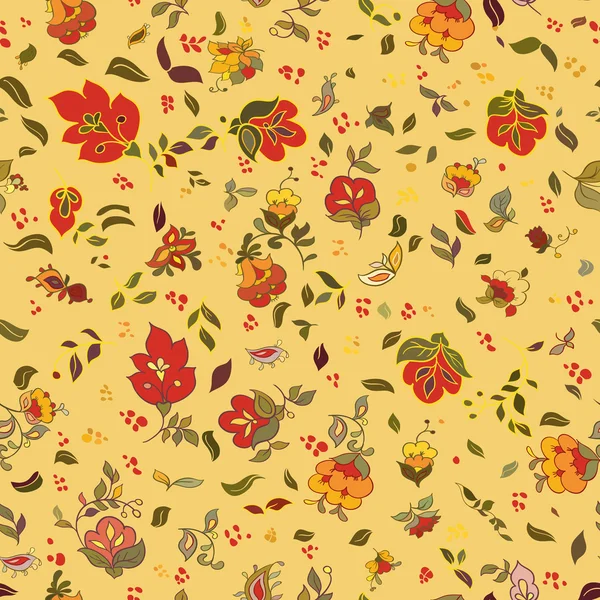 Vecteur rétro floral motif sans couture — Image vectorielle