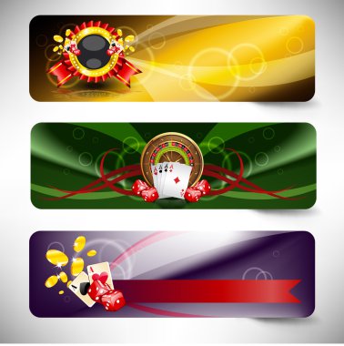 Set of vector casino banners clipart