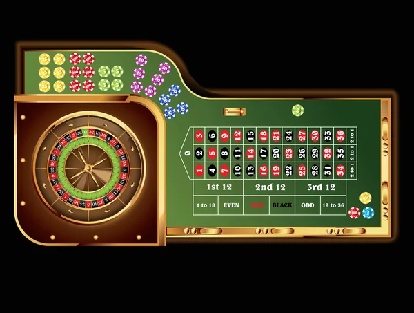 Roulette table — Stock Vector