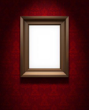 Picture frame on the wall clipart