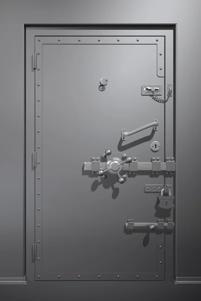 Ασφαλή μεταλλική πόρτα — Φωτογραφία Αρχείου