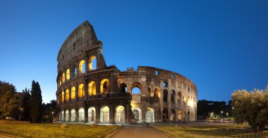 Coliseum at night, Rome - Italy clipart