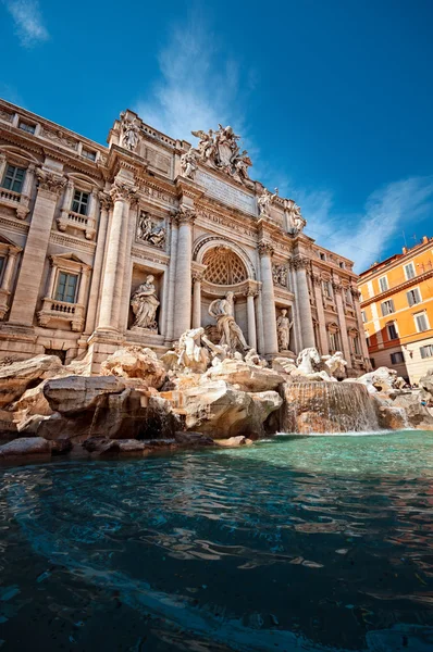 特雷维喷泉、 罗马-意大利 — 图库照片