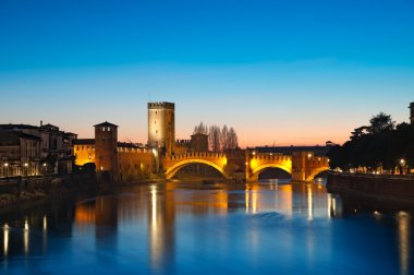 Castelvecchio'yu, verona - İtalya