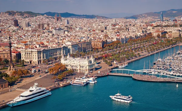 Panoramę miasta Barcelona, Hiszpania — Zdjęcie stockowe