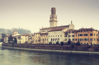 Cityscape Verona Old Town (Veneto - İtalya)