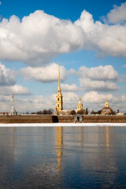 Spring in St. Petersburg. Peter and Paul Fortress. Russia clipart