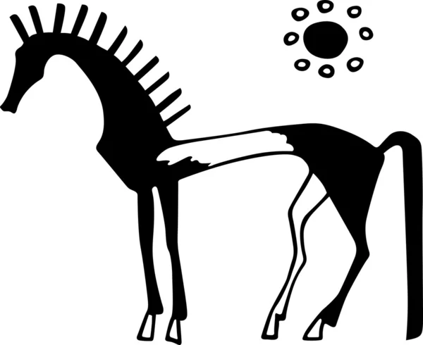Ancient Greece horse — Stockový vektor