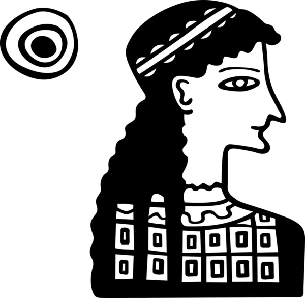 Antika Grekland lady — Stock vektor