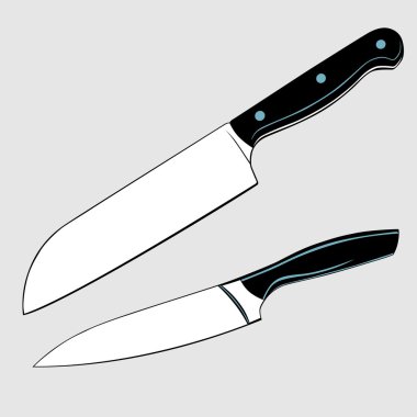 Kitchen knives clipart