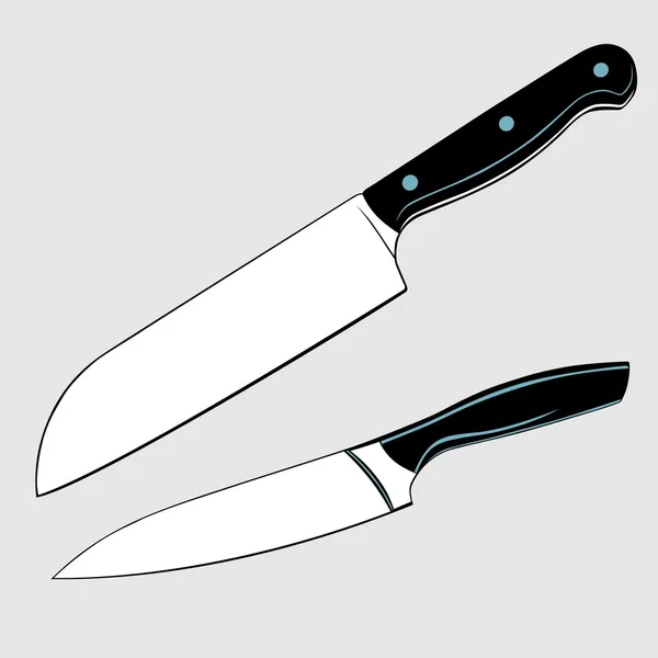 Кухонные ножи — стоковый вектор