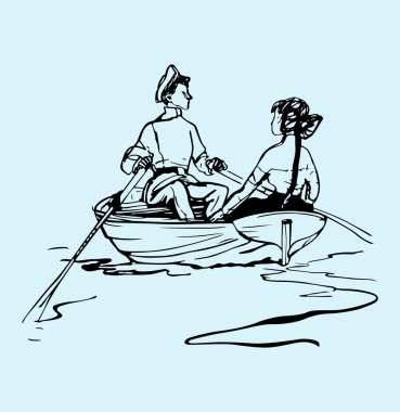 erkek ve kız teknede