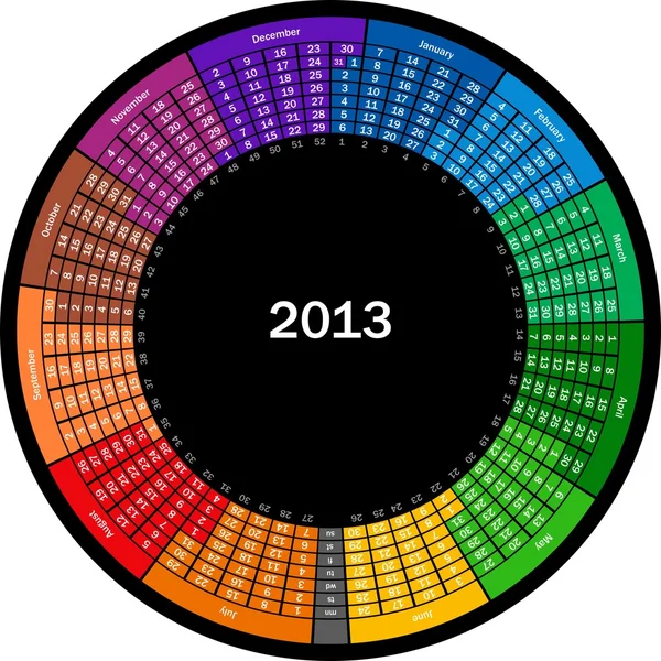 Calendrier 2013 — Image vectorielle