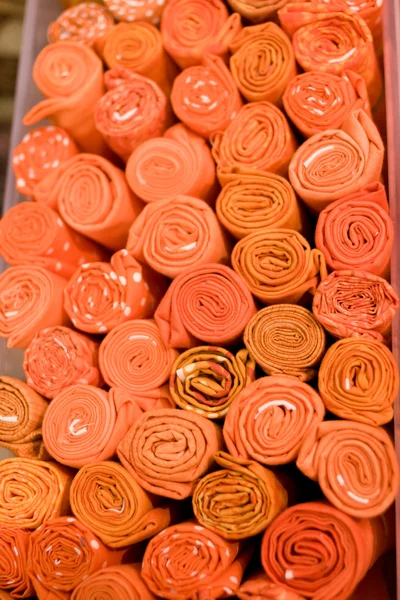 Selectie van Oranje stukken van kleding — Stockfoto