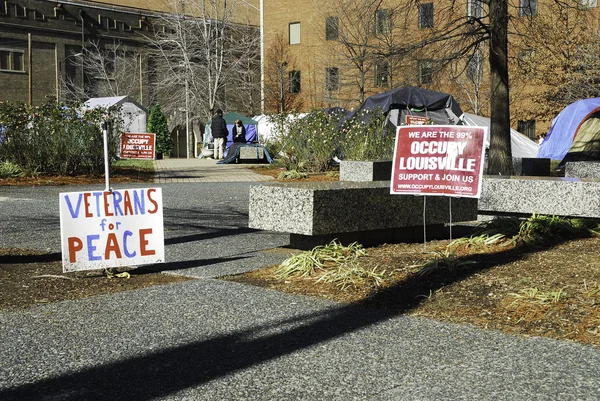 Louisville protesto site işgal — Stok fotoğraf