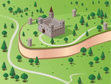 Vector castle clipart