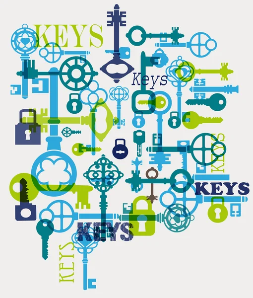Vector sleutels — Stockvector