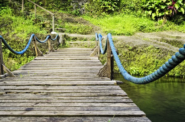 Pont suspendu en bois — Photo