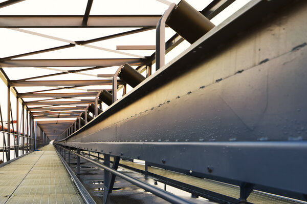 Conveyor bridge used to transport coal from ship to power plant