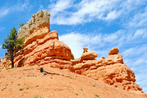 Bryce canyon np yakın kırmızı kaya — Stok fotoğraf