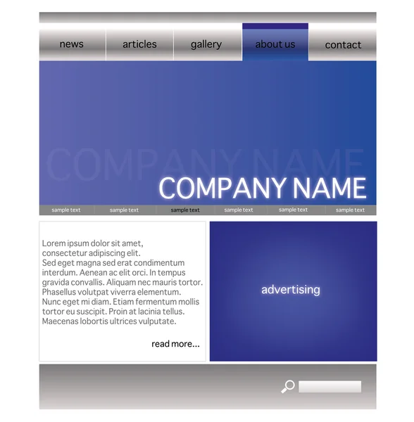 Company website — Stock Vector