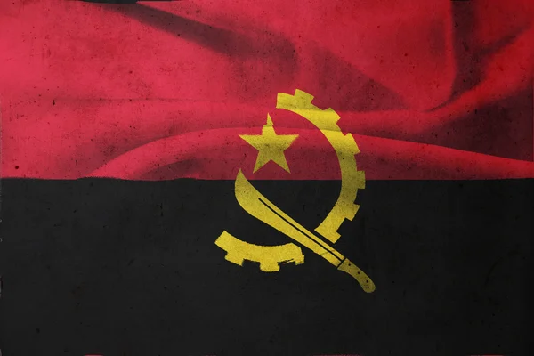 Angolas flagg – stockfoto
